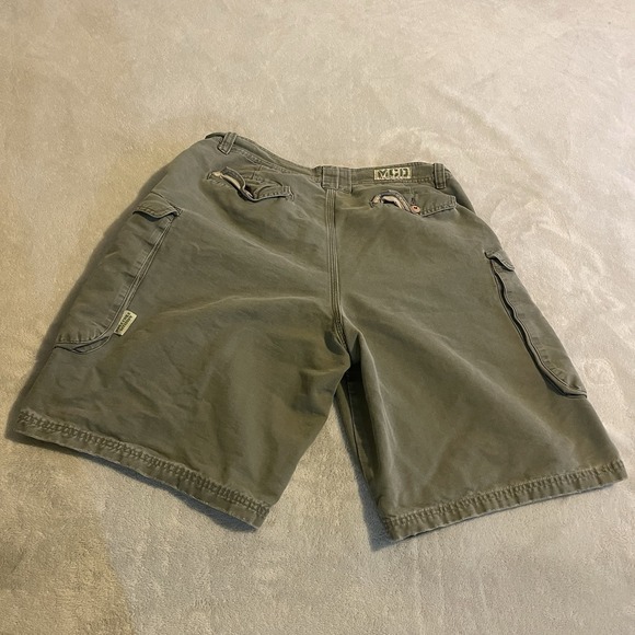 Vintage MCD Shorts Men 36 Green Cargo Outdoors Workwear Hiking High Rise Casual - Picture 2 of 10